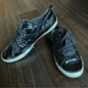 Suzzy Coach Patent Leather Sneaker Shoes